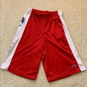 Mesh Red Striped Boy’s Athletic Shorts
